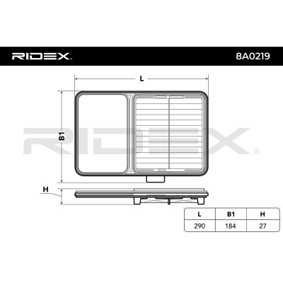 Air Filter RIDEX 8A0219 8A0219 - photo 4