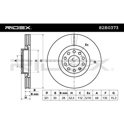 Brake Disc RIDEX 82B0373 82B0373 - photo 3