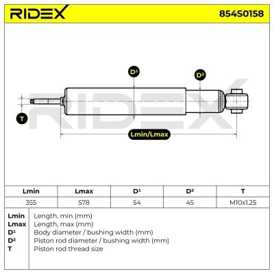 Shock Absorber RIDEX 854S0158 854S0158 - photo 10
