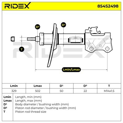 Shock Absorber RIDEX 854S2498 854S2498 - photo 8
