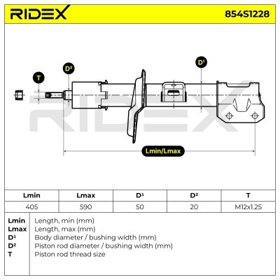 Shock Absorber RIDEX 854S1228 854S1228 - photo 8