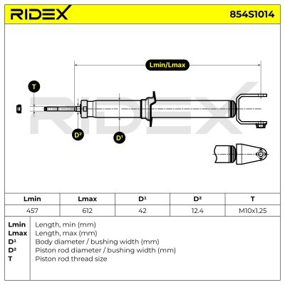 Shock Absorber RIDEX 854S1014 854S1014 - photo 3