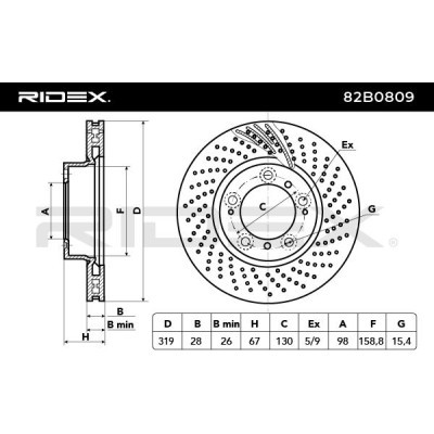 Brake Disc RIDEX 82B0809 82B0809 - photo 4