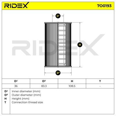 Oil Filter RIDEX 7O0193 7O0193 - photo 4