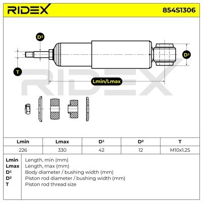 Shock Absorber RIDEX 854S1306 854S1306 - photo 5