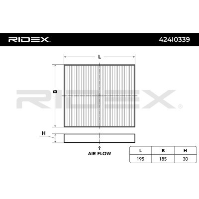 Cabin Air Filter RIDEX 424I0339 424I0339 - photo 5