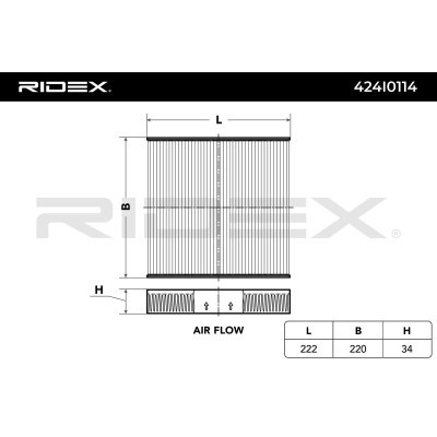 Cabin Air Filter RIDEX 424I0114 424I0114 - photo 3