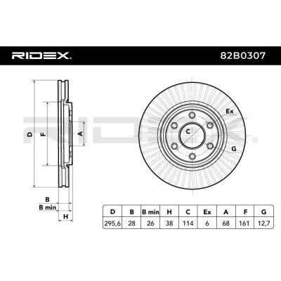 Brake Disc RIDEX 82B0307 82B0307 - photo 4