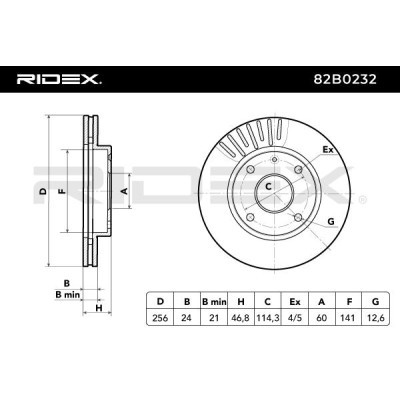 Brake Disc RIDEX 82B0232 82B0232 - photo 5