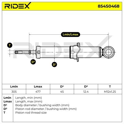 Shock Absorber RIDEX 854S0468 854S0468 - photo 4