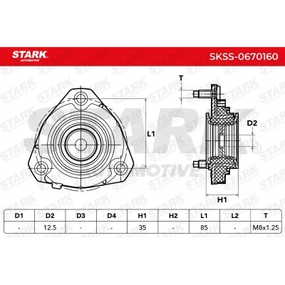 Strut Support Bearing Front Stark SKSS-0670160 SKSS-0670160 - photo 6
