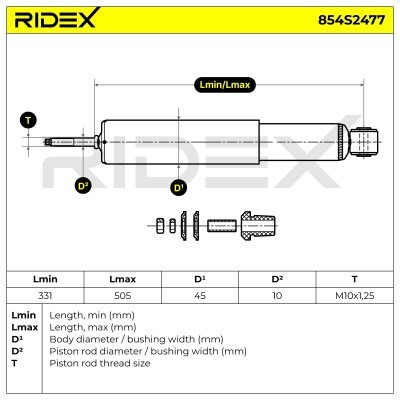 Shock Absorber RIDEX 854S2477 854S2477 - photo 8