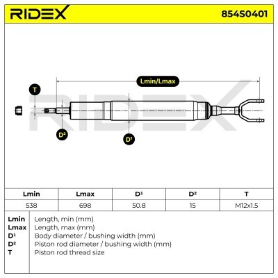 Shock Absorber RIDEX 854S0401 854S0401 - photo 8