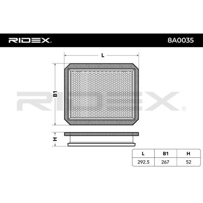 Air Filter RIDEX 8A0035 8A0035 - photo 5