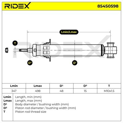 Shock Absorber RIDEX 854S0598 854S0598 - photo 4
