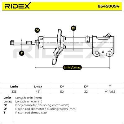 Shock Absorber RIDEX 854S0094 854S0094 - photo 6