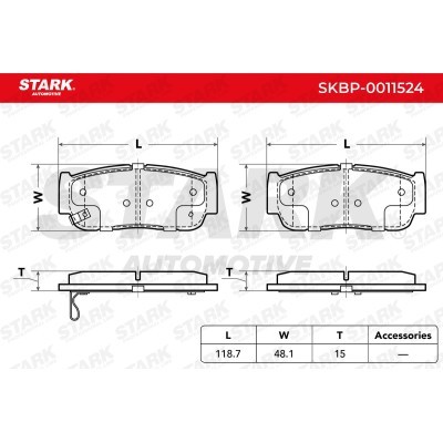 Brake Pads Set Stark SKBP-0011524 SKBP-0011524 - photo 5