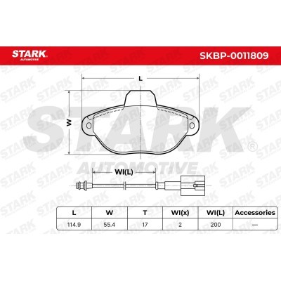 Brake Pads Set Stark SKBP-0011809 SKBP-0011809 - photo 5