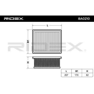 Air Filter RIDEX 8A0210 8A0210 - photo 3