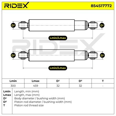 Shock Absorber RIDEX 854S17772 854S17772 - photo 7