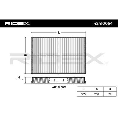 Cabin Air Filter RIDEX 424I0054 424I0054 - photo 5