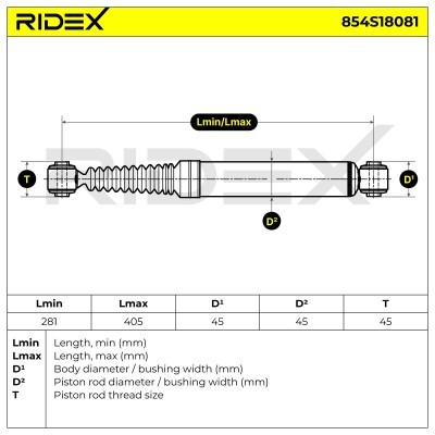 Shock Absorber RIDEX 854S18081 854S18081 - photo 8