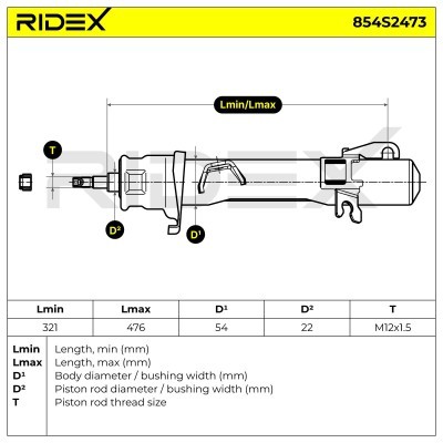 Shock Absorber RIDEX 854S2473 854S2473 - photo 7