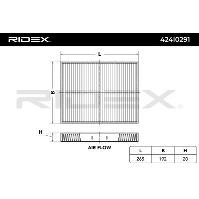 Cabin Air Filter RIDEX 424I0291 424I0291 - photo 2