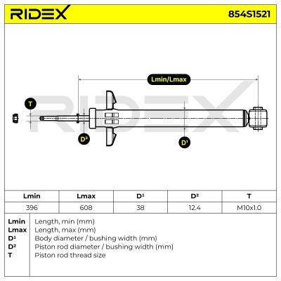 Shock Absorber RIDEX 854S1521 854S1521 - photo 11
