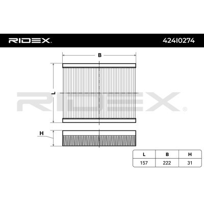 Cabin Air Filter RIDEX 424I0274 424I0274 - photo 4