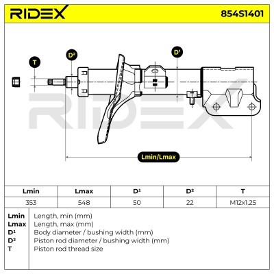 Shock Absorber RIDEX 854S1401 854S1401 - photo 6