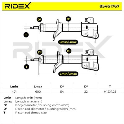 Shock Absorber RIDEX 854S1767 854S1767 - photo 8