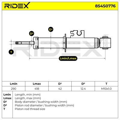 Shock Absorber RIDEX 854S0776 854S0776 - photo 5
