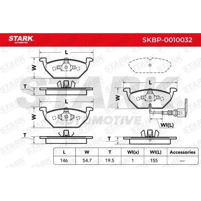 Brake Pads Set Stark SKBP-0010032 SKBP-0010032 - photo 3