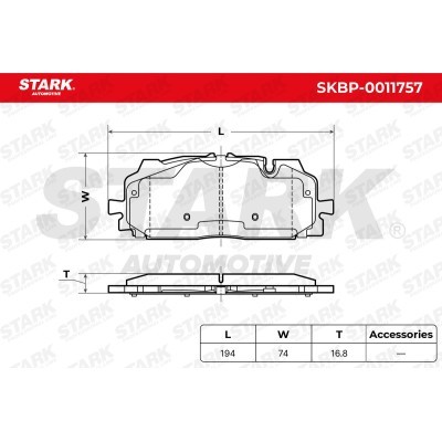 Brake Pads Set Stark SKBP-0011757 SKBP-0011757 - photo 5