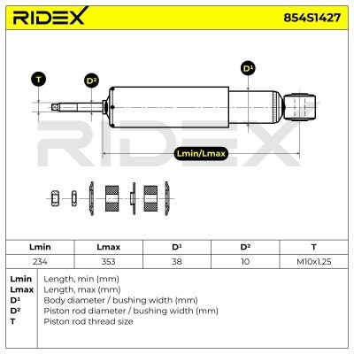 Shock Absorber RIDEX 854S1427 854S1427 - photo 6