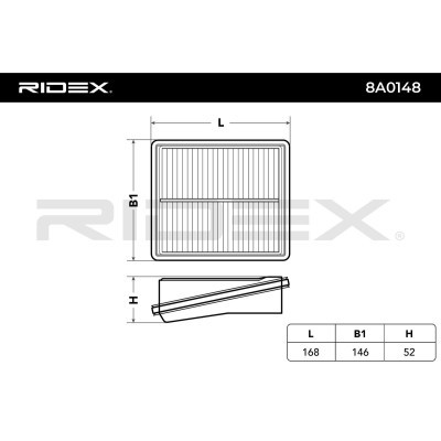 Air Filter RIDEX 8A0148 8A0148 - photo 6