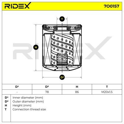 Oil Filter RIDEX 7O0157 7O0157 - photo 5