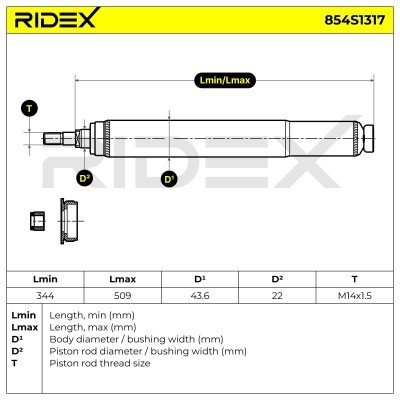 Shock Absorber RIDEX 854S1317 854S1317 - photo 9