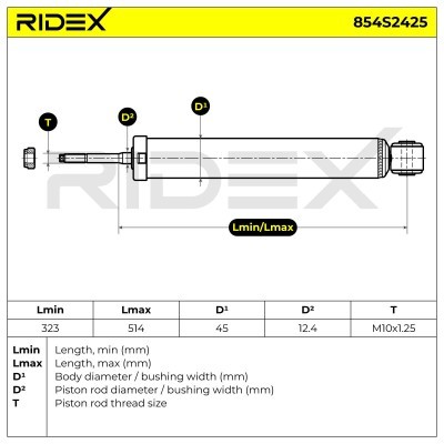 Shock Absorber RIDEX 854S2425 854S2425 - photo 8