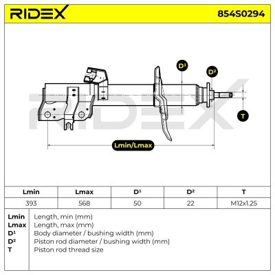 Shock Absorber RIDEX 854S0294 854S0294 - photo 8
