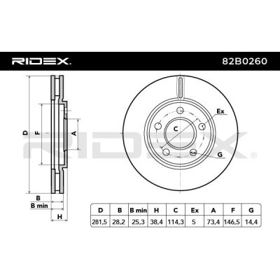 Brake Disc RIDEX 82B0260 82B0260 - photo 4