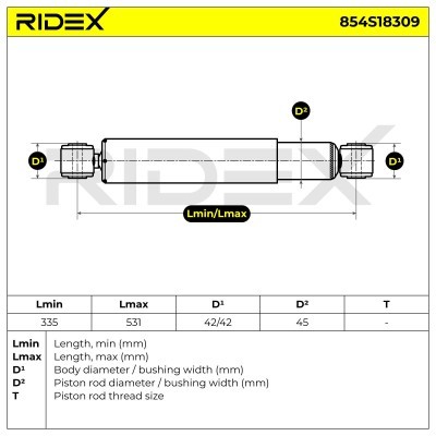 Shock Absorber RIDEX 854S18309 854S18309 - photo 7