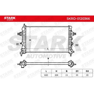 Radiator, Engine Cooling Stark SKRD-0120366 SKRD-0120366 - photo 4
