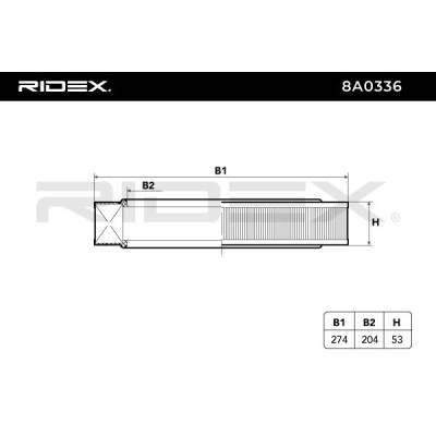 Air Filter RIDEX 8A0336 8A0336 - photo 7