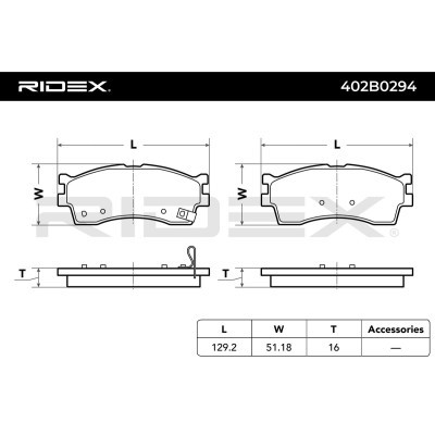 Brake Pads Set RIDEX 402B0294 402B0294 - photo 7