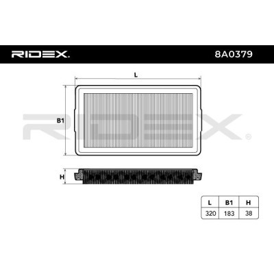 Air Filter RIDEX 8A0379 8A0379 - photo 4