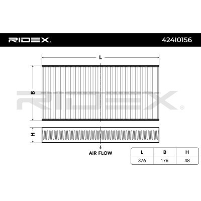 Cabin Air Filter RIDEX 424I0156 424I0156 - photo 1