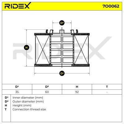 Oil Filter RIDEX 7O0062 7O0062 - photo 5