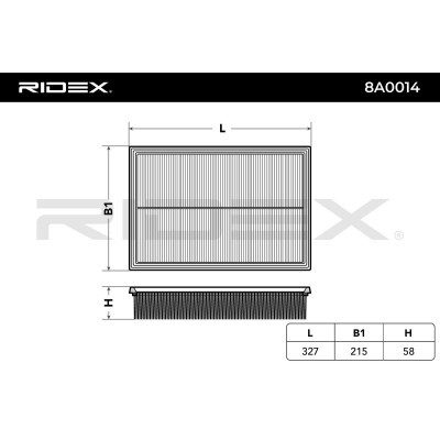 Air Filter RIDEX 8A0014 8A0014 - photo 3